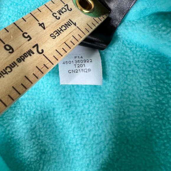The North‎ Face Girls Turquoise/Green Fleece Zip-Up Sweater Size Large 14/16 - Picture 9 of 9